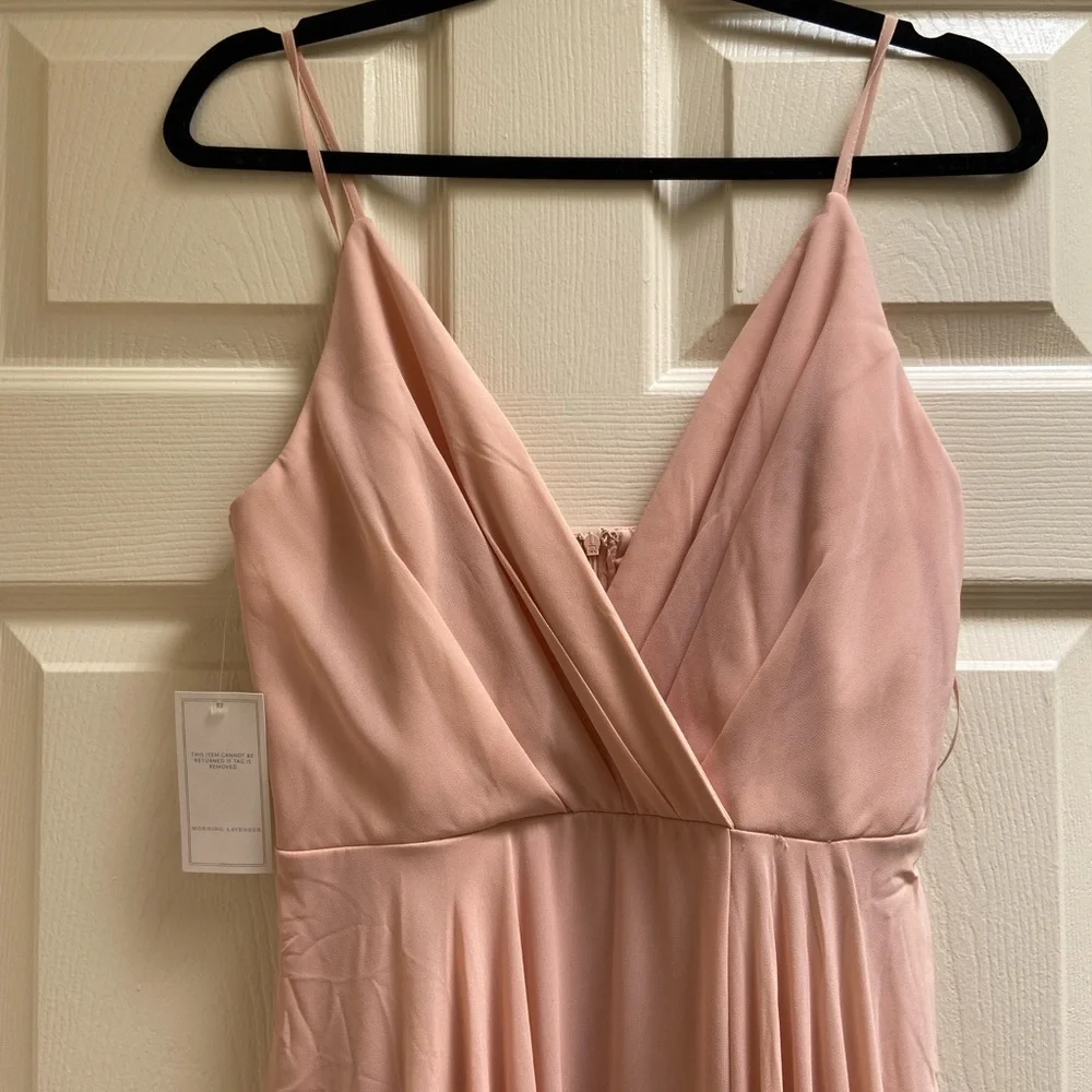 ✨NWT Morning Lavender Petite Cassidy Flowy Maxi Dress, Blush Pink - Picture 7 of 14